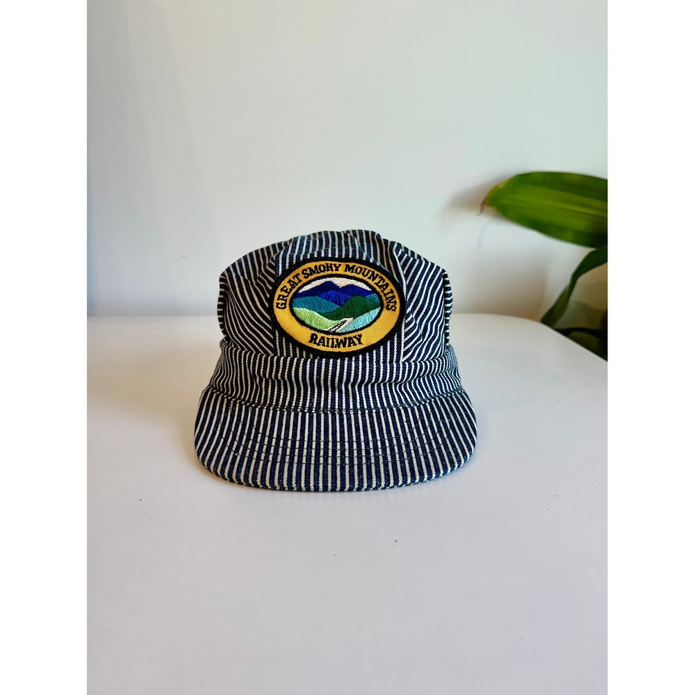 Great Smoky Mountains‎ Railway Engineer Hat Hickory Stripe Snapback Cap USA Made